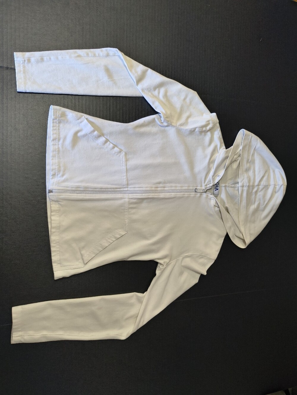 White Zip-Up Hoodie